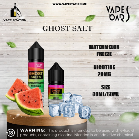 Ghost Salts Watermelon Freeze By Vapes Bars (Saltnic)