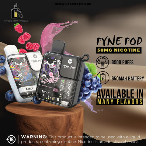 PYNE POD BOOST 8500 Puffs Rechargeable Disposable Vape 5%