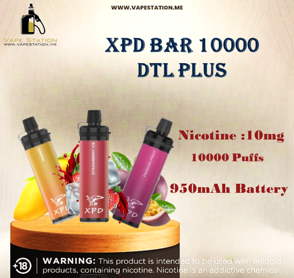 XPD Bar 10000 Puffs DTL Plus Disposable Vape 10mg