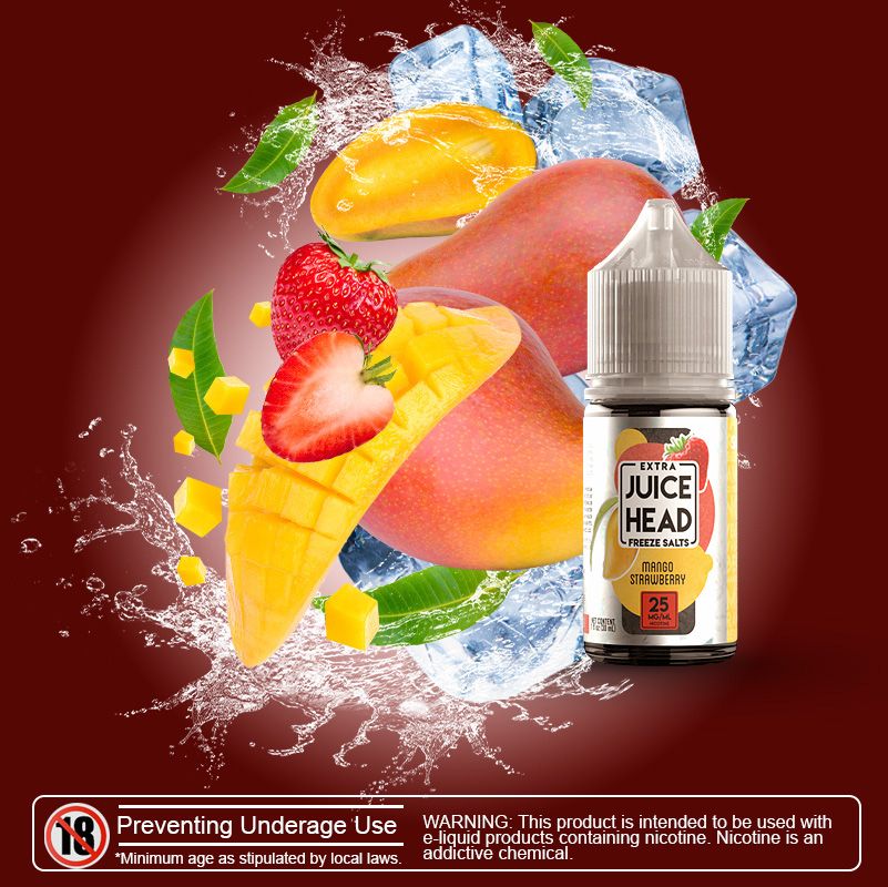 Mango Strawberry Extra Freeze by JUICE HEAD 30ml (Saltnic)