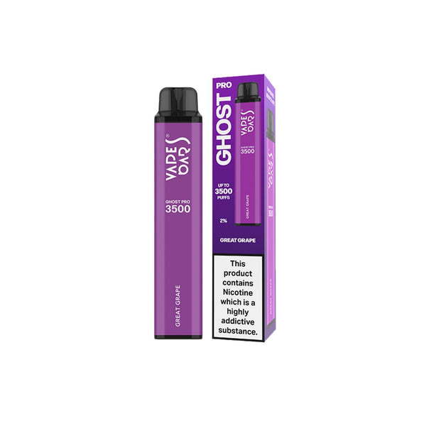 Vapes Bars Ghost Pro 3500 Puffs Disposable Vape (0% & 2% Nicotine)