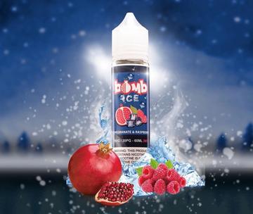 Pomegranate and Raspberry Ice by BOMB E-LIQUID