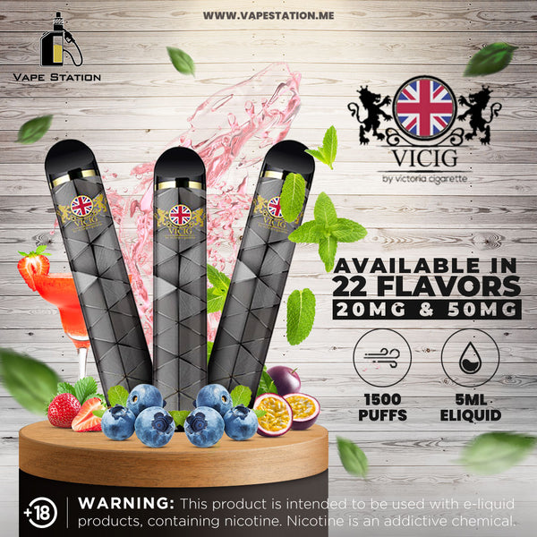 VICIG by Victoria Cigarette 1500 Puffs Disposable Vape