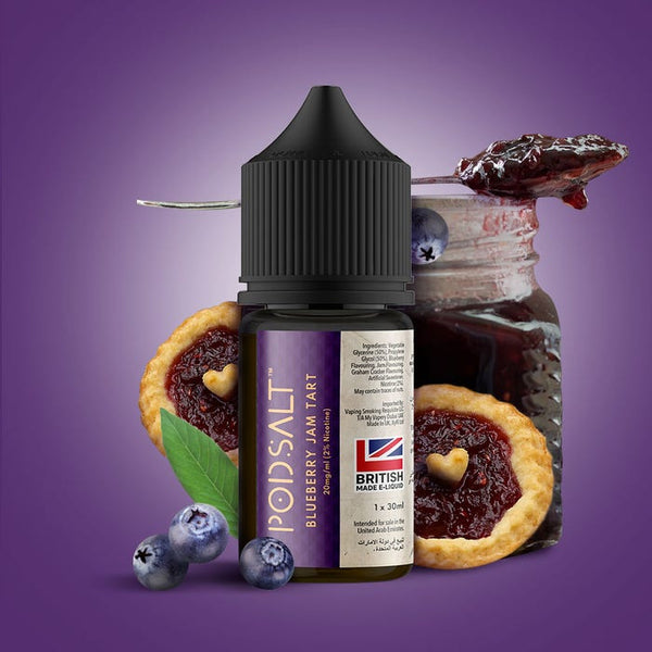 Blueberry Jam Tart Fusion by PODSALT (Saltnic)